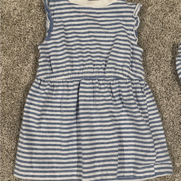 Carter’s Blue & White Striped Dress with Bloomers Nautical– Size 9 Months - Picture 2 of 9